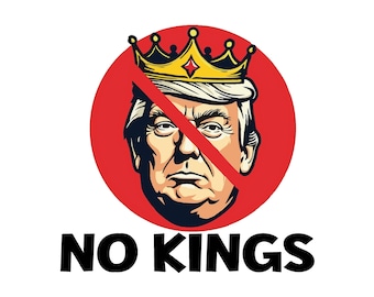 Art numérique No Kings, art anti-atout, téléchargement d&#39;art politique, impression téléchargement numérique, conception anti-monarchie, image patriotique, fichier numérique