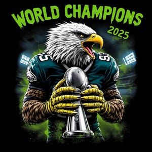 World Champions 2025 T-Shirts, Football Eagle T-Shirts, Philadelphia Eagles T-Shirts, Super Bowl Winner T-Shirts, Sports Fan T-Shirts