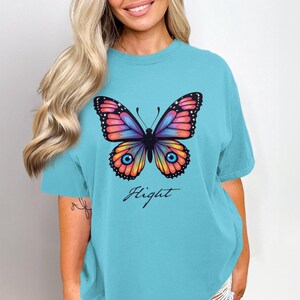 Eye Butterfly T-Shirts, Colorful Insect Tee, Flight Design Shirt, Nature Lover Gift, Unique Butterfly Apparel, Winged Creature Clothing