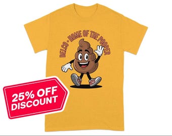 Camisetas Delco Home of the Pooper, camisetas originales con personajes de popó, camisetas divertidas de dibujos animados, camisetas con humor sarcástico, camisetas con gráficos únicos