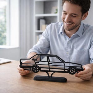 Gepersonaliseerde led-autodecor Italiaanse stijl Doğan-serie Minimale éénregelige auto Silhouet Licht Automotive Autoliefhebber Cadeau Voertuigoverzichtskunst afbeelding 5