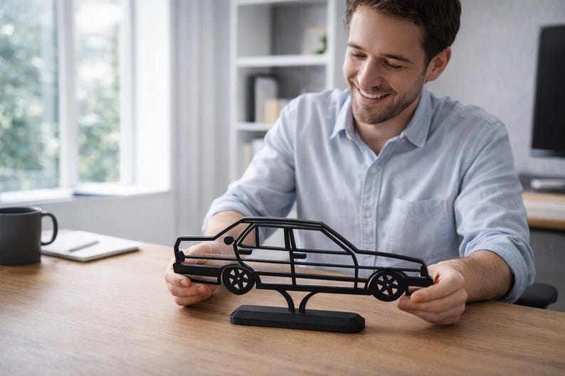 Gepersonaliseerde led-autodecor Italiaanse stijl Doğan-serie Minimale éénregelige auto Silhouet Licht Automotive Autoliefhebber Cadeau Voertuigoverzichtskunst afbeelding 5