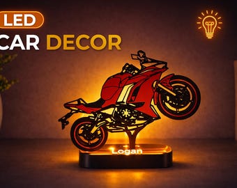 Custom LED Motorcycle Japanese Style NINJA 650 Series Decor Personalized Name Gift Silhouette Desk Ambient Night Lamp for Biker Enthusiast