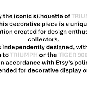 Personalized LED motorcycle British Style Tiger 900 G Series decor gift custom name sign minimal desk art for him warm light base biker room image 2