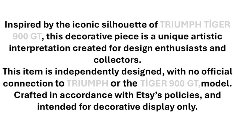 Personalized LED motorcycle British Style Tiger 900 G Series decor gift custom name sign minimal desk art for him warm light base biker room image 2