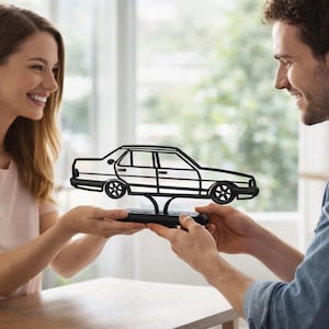 Gepersonaliseerde led-autodecor Italiaanse stijl Doğan-serie Minimale éénregelige auto Silhouet Licht Automotive Autoliefhebber Cadeau Voertuigoverzichtskunst afbeelding 4