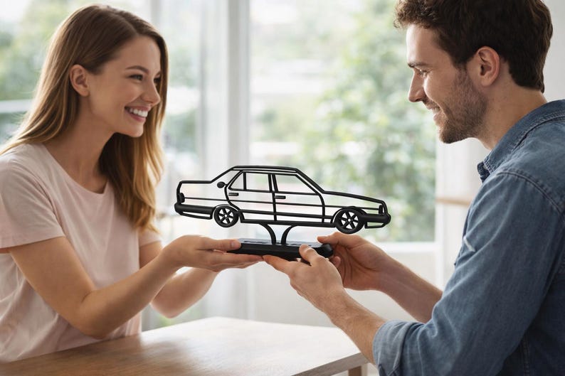 Gepersonaliseerde led-autodecor Italiaanse stijl Doğan-serie Minimale éénregelige auto Silhouet Licht Automotive Autoliefhebber Cadeau Voertuigoverzichtskunst afbeelding 4