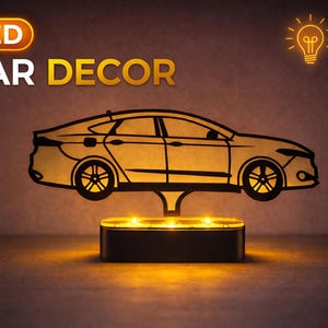 Personalisierte LED-Auto American Style Mondeo Serie Dekor Benutzerdefinierte Name Automobile Geschenk Fahrzeug Umriss Licht Garage Minimal Interior Akzent Kunst
