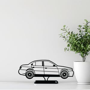 Escultura de sedã britânico impressa em 3D: decoração minimalista para carros, presente para amantes de carros