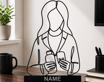 Pharmacy Store Gift Personalized Apothecary Desk Decor Custom Name Sign Pharmacist Office Display Healthcare Business Decoration Keepsake