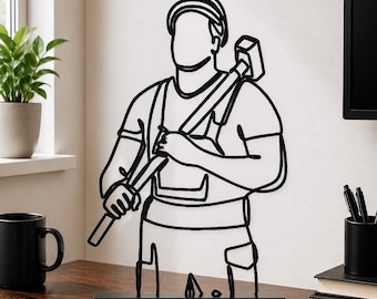 Modern Contractor Office Decor Personalized Construction Worker 3D Printed Art Minimal Builder Gift Custom Career Desk Decor Workspace