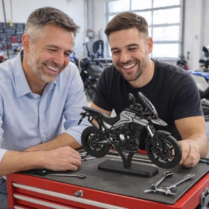 Personalized LED motorcycle British Style Tiger 900 G Series decor gift custom name sign minimal desk art for him warm light base biker room image 7