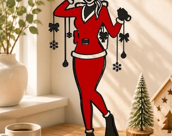 Estatua personalizada de Papá Noel buceador, trofeo de buceador personalizado, regalo de Navidad para buceadores, decoración de escritorio para tienda de buceo, silueta de buceador, regalo