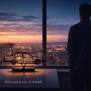 Gepersonaliseerde led-autodecor Italiaanse stijl Doğan-serie Minimale éénregelige auto Silhouet Licht Automotive Autoliefhebber Cadeau Voertuigoverzichtskunst afbeelding 7