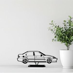 Escultura de sedã JDM impressa em 3D: arte retrô para carros, decoração de mesa