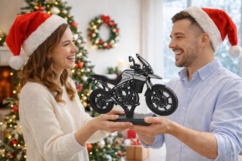 Personalized LED motorcycle British Style Tiger 900 G Series decor gift custom name sign minimal desk art for him warm light base biker room image 8