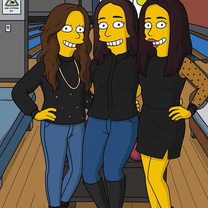 Custom Simpsons Style Cartoon Portrait | Personalized Digital Art of Couples, Families & Pets | One of a Kind Gift Illustration