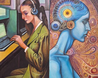 But You Are So Much More - One of a kind, hand made oil painting. 12" by 12".