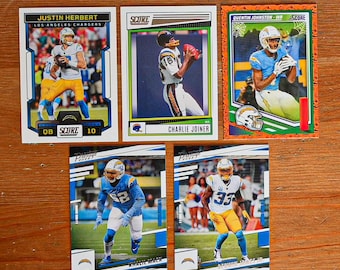 Los Angeles Chargers Custom Football Card Team Pack - Herbert, Mack, James - Sports Collectibles Memorabilia