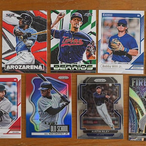 MLB Baseball Cards 2021-2024 Topps Fire Donruss Panini Prizm Pack - 9 Cards - Sports Collectibles Memorabilia