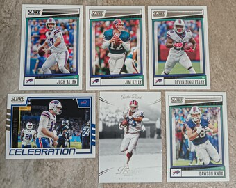 Buffalo Bills Football Card Team Pack: 6 Cards - Allen, Kelly, Reed - 2022 and 2024