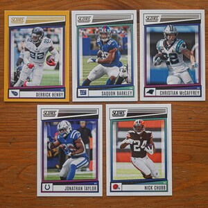 Sac à dos running NFL Football Cards 2022 SCORE - 5 cartes - Souvenirs de sport