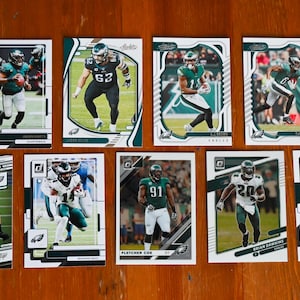 Paquete de 9 tarjetas de fútbol americano de la NFL de los Philadelphia Eagles, 2019-2022, artículos de colección deportivos y de recuerdo