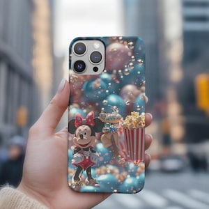 Minnie Mouse Phone Case, Tough Cases for Disney Lovers, Gift For Her, Birthday Gift, 3D Glitter Phone Case, iPhone 16 15 14 13 12 11 Pro Max