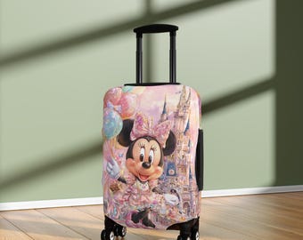 Minnie Mouse Luggage Cover, Pastel Disney Suitcase Protector
