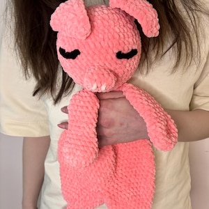 Pig Crochet Pattern – Adorable Pig Snuggler Pattern – Amigurumi Pig Lovey – Crochet Pig Plush – Baby Blanket Security Snuggler