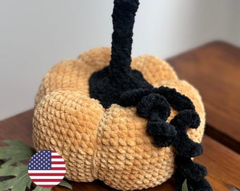 Nougat Crochet Pumpkin Pattern – Amigurumi Pumpkin PDF Tutorial, Fall Decor Crochet, Rustic Halloween Crochet Pattern