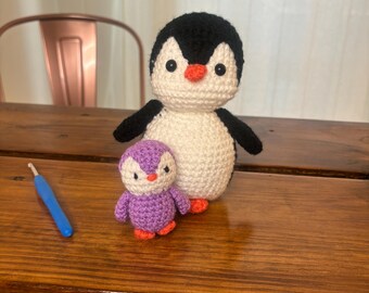 Penguin Crochet Pattern Bundle – 2 Cute Amigurumi Penguin Plushies – Beginner Friendly PDF Download