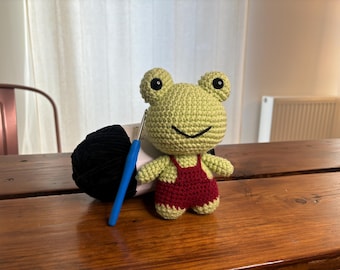 Cute Frog Plushie Crochet Pattern - Amigurumi Frog PDF Tutorial - Plush Frog Doll for Intermediate Crafters