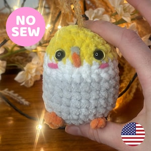 Mini Budgie Crochet Pattern – No Sew Amigurumi Bird PDF – Cute Parakeet Plushie – Beginner-Friendly Crochet Toy – Kawaii Bird Pattern
