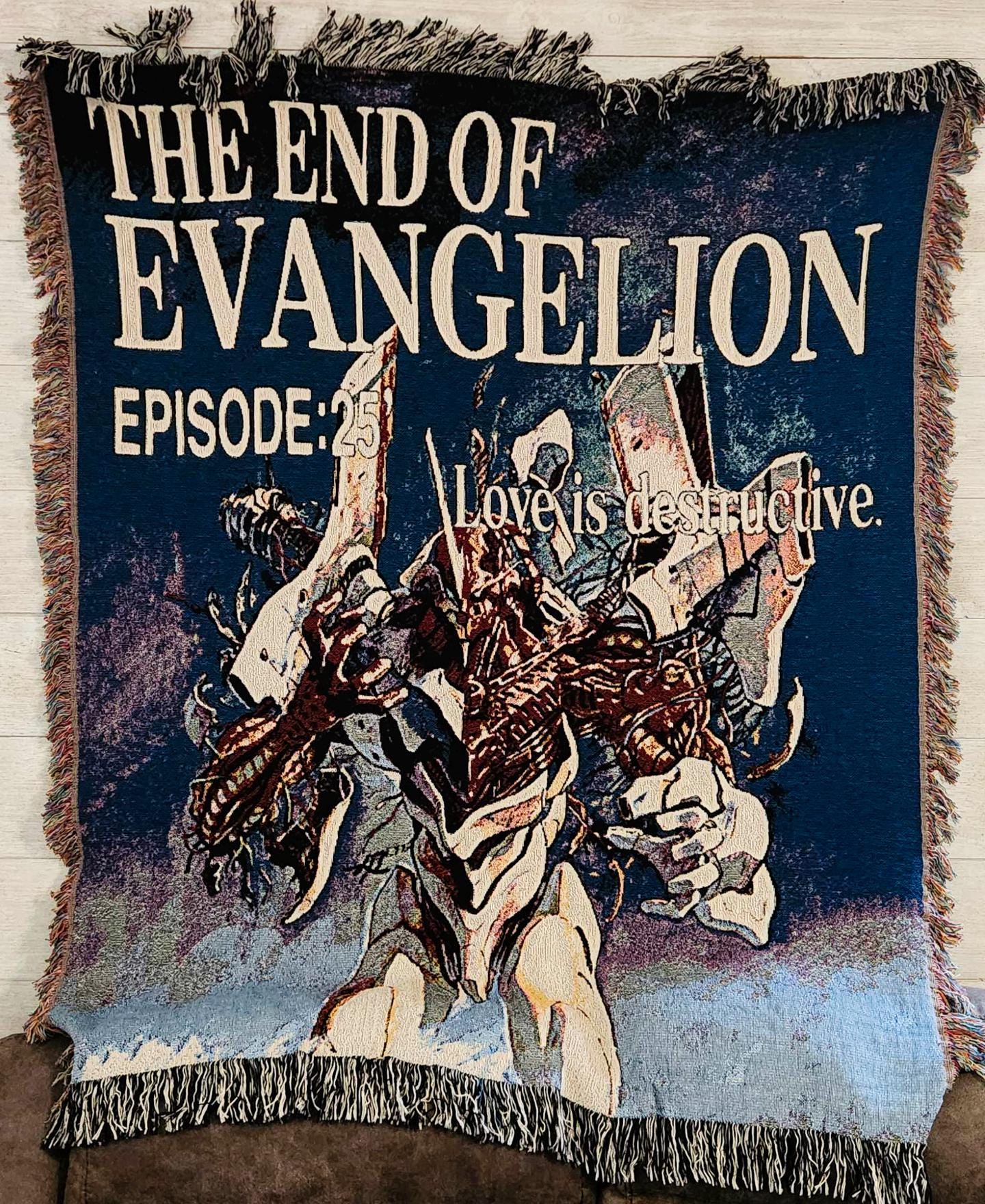 Neon Genesis Evangelion Woven Blanket Tapestry, Unit 01, Anime Art