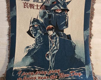 Gundam Woven Blanket Tapestry: Soldiers of Sorrow, Anime Wall Hanging