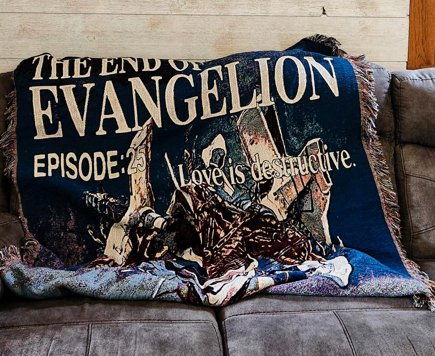 Neon Genesis Evangelion Woven Blanket Tapestry, Unit 01, Anime Art