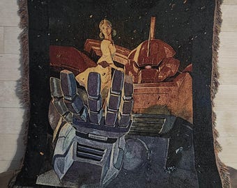 Gundam Woven Blanket: Lalah Sune & Gelgoog, Yasuhiko Art Tapestry