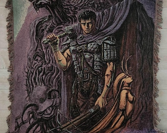 Berserk Woven Blanket: Guts, Rosine & Zodd - Kentaro Miura Art