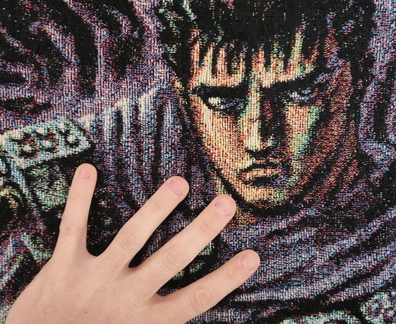 Berserk Woven Blanket: Guts, Rosine & Zodd - Kentaro Miura Art