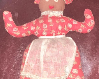 Muñeca de trapo de tela vintage