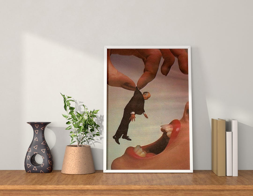 Surreal Collage Art Print, Vintage Surrealism Poster, Abstract Wall Art ...