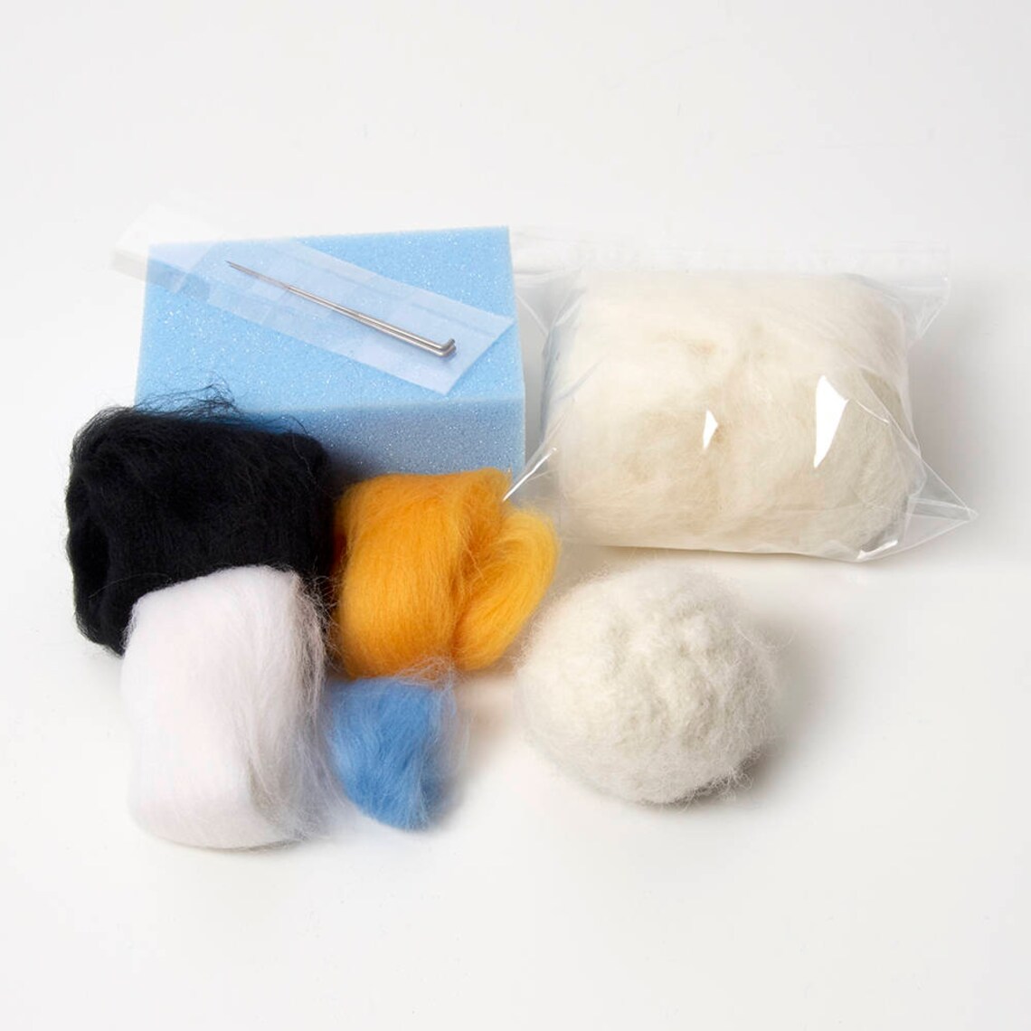 Kit Feutrage Aiguille Penguin Endormi - Wizardi - DIY Laine - Neuf