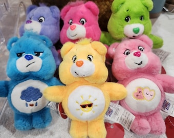 Care bears keyrings, rainbow bears plush key chain.