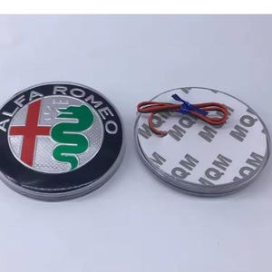 1 pz 75 mm LED-Auto-hinten-Logo VERDE vor dem Hintergrund des Glashauses Emblema Baule Distintivo Lampada für Luzerne ROSSA
