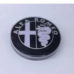 1 pz 75 mm LED Auto Posteriore Logo NERO ohne Licht vorne Glas Emblema Baule Distintivo Lampada für Luzerne ROSSA