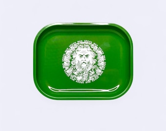 Green Man Metal Rolling Tablett | Klein