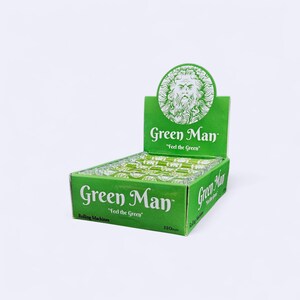 Green Man rullmaskin | 110 mm | Displaylåda | Totalt 12 enheter | Passar King Size-papper