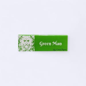 Cartine Green Man 1 1/4 / Carta di riso verde / Confezione / 50 cartine per confezione
