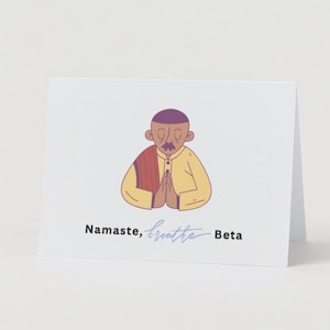 Namaste, Breathe Beta | Cartão motivacional indiano para impressão | Cartão de felicitações | Download instantâneo digital | Rápido e fácil | Imprimir e dobrar